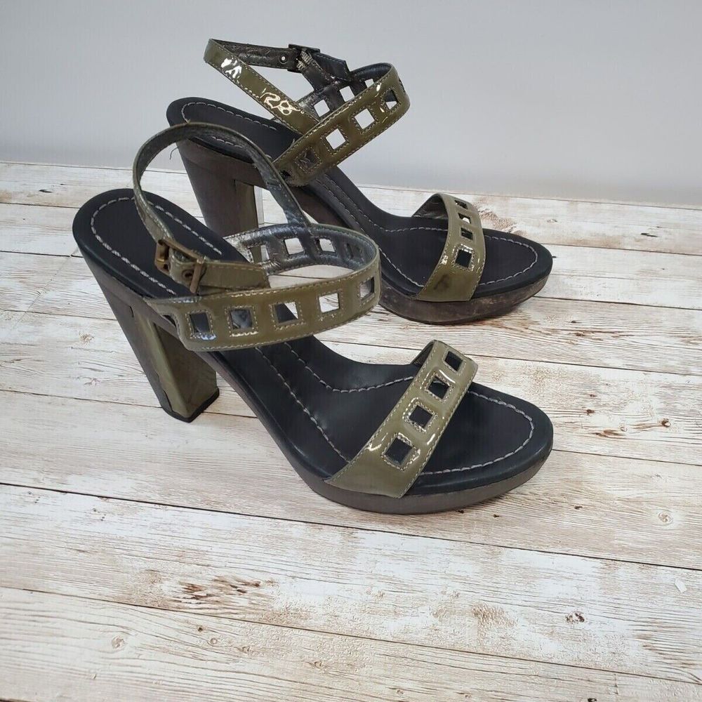 Theory‎ Platform Heels Olive Size 37.5